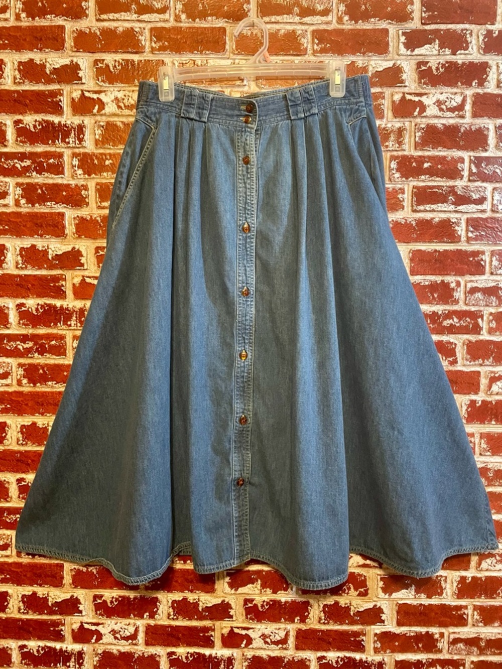 Reflections by Eddie Haggar Vintage  90’s Denim Midi Skirts. Size 14